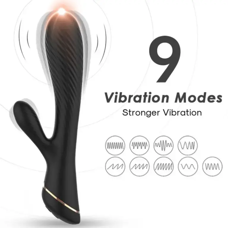 ARMONY Vibrador Rabbit de Silicona Negro: placer y diseño ergonómico