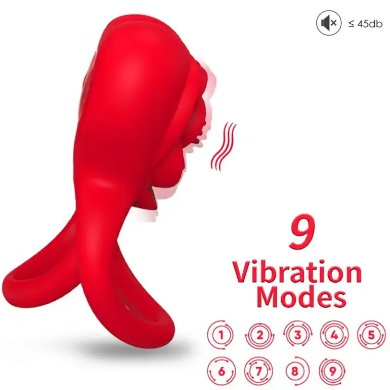ARMONY Ring Vibrator Heart Red: Anillo vibrador para intensificar el placer