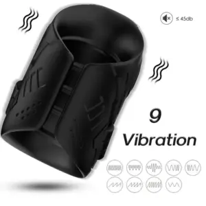 ARMONY - Masturbador y anillo vibrador negro para parejas