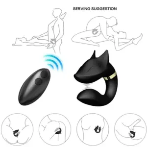 ARMONY Fox Vibrator para Parejas con Control Remoto en Negro