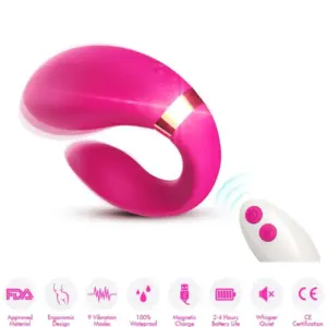 ARMONY Crescent Vibrator para Parejas con Control Remoto Fucsia