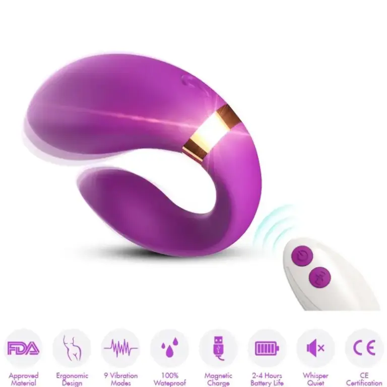 ARMONY Crescent Vibrator para Parejas con Control Remoto en Morado