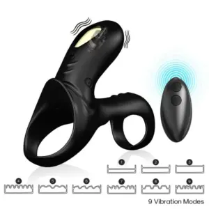 ARMONY Ranger Double Vibrator Ring para parejas negro