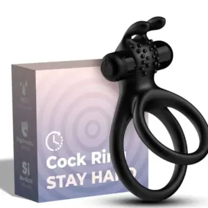 ARMONY Traveler: anillo vibrador doble para parejas Rabbit negro