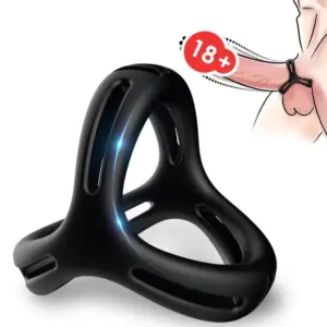 ARMONY - X-RING MULTIPOSITION BLACK: Anillo pene multiposición en silicona médica