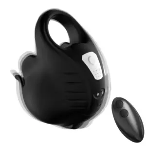 ARMONY Cupping Vibrator Ring Control Remoto Negro para potenciar el placer