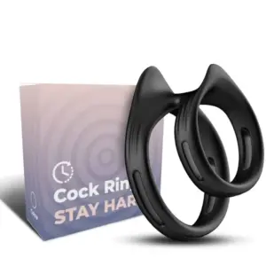 ARMONY DualRing Double Elastic Ring Black - Anillo doble para potenciar la erección