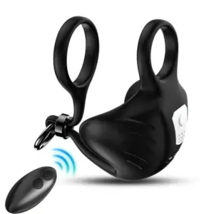 ARMONY Manta Scrotum Vibrator Ring con Control Remoto Negro