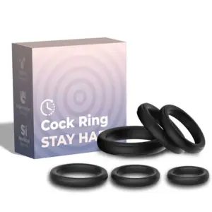 ARMONY Lock Rings Silicone Black: anillo para el pene de silicona premium