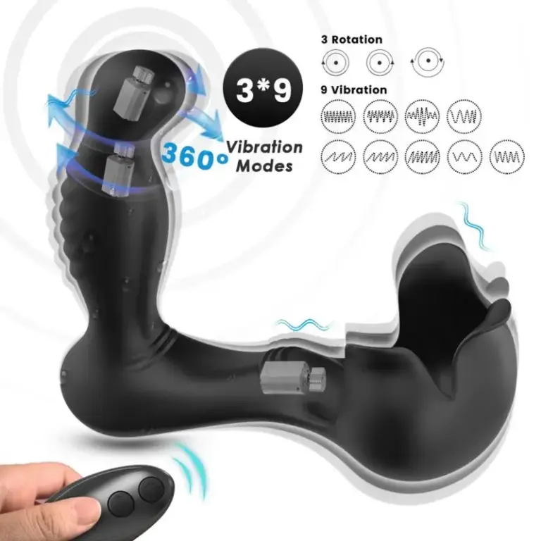 ARMONY Surround Vibrator Anal y Estimulador de Testículos con Mando Negro