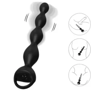ARMONY - Vibrador con plug anal de dedo en negro, versátil y ergonómico