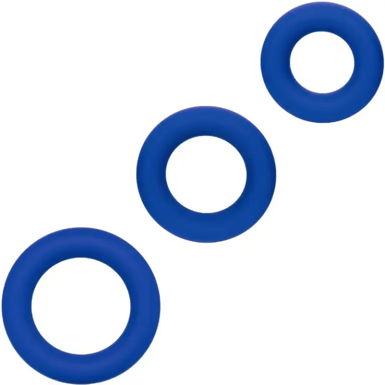 CALEXOTICS - Admiral Cock Ring Set Blue: anillos para potenciar tu erección