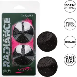 CalExotics Radiance Round Shape Jewel: protectores de pezones con estilo