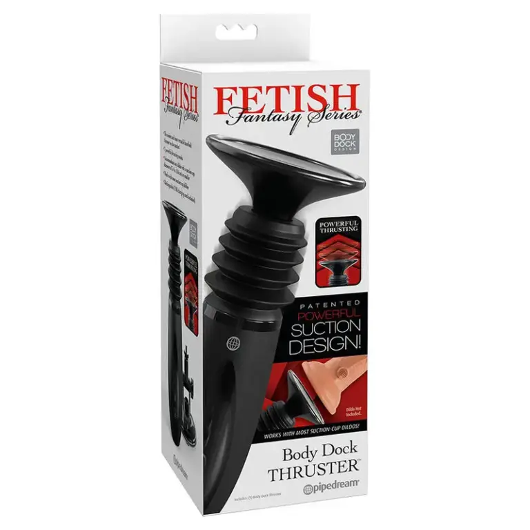 FETISH FANTASY SERIES - Body Dock Thruster Dildo Clamp con 7 Modos de Empuje Negro