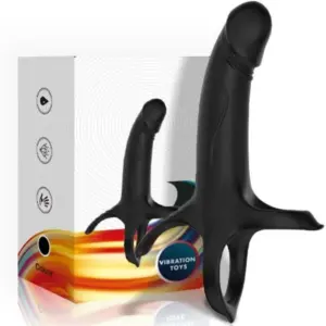 ARMONY - Anillo pene con vibrador y anillos ajustables negro