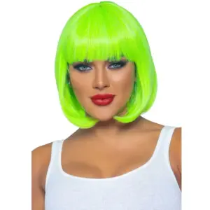 Leg Avenue - Peluca Bob Fluorescente en Verde Neón