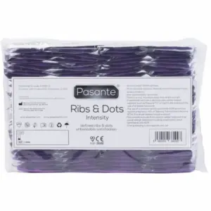PASANTE Ribs & Dots Intensity Condoms 144 unidades con textura estimulante