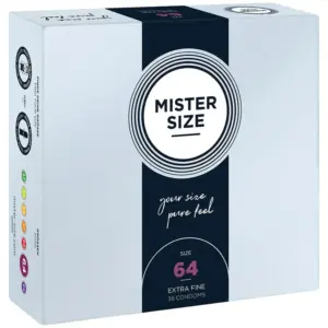 MISTER SIZE Condones XXL 64 mm - Pack 36 unidades para ajuste perfecto