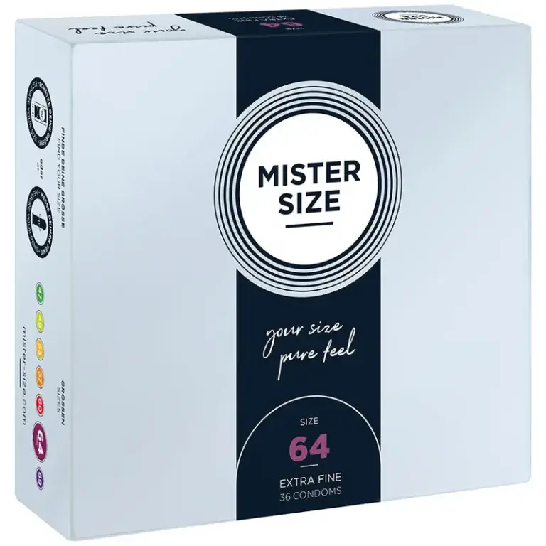 MISTER SIZE Condones XXL 64 mm - Pack 36 unidades para ajuste perfecto