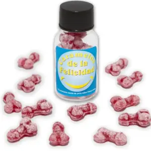 DIABLO PICANTE - Caramelos con forma de pene sabor fresa y cereza