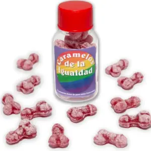 DIABLO PICANTE - Caramelos en forma de pene con sabor a fresa y cereza