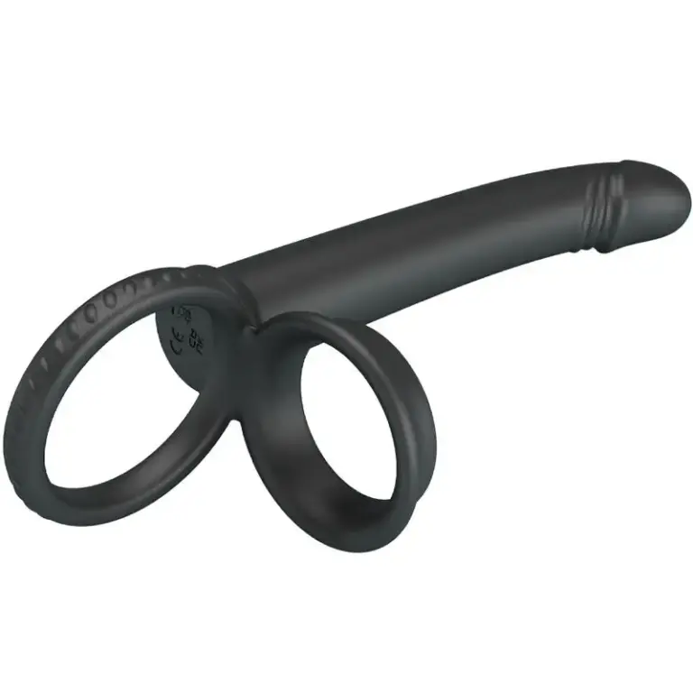 PRETTY LOVE - Dillón Double Penetration Anillo Vibrador Negro