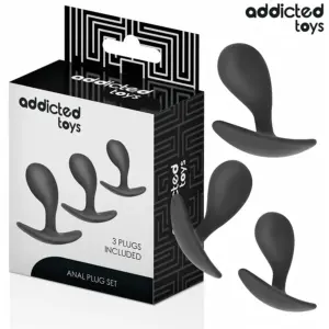 Addicted Toys - Set de 3 plugs anales de silicona para todos los niveles