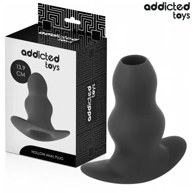 Addicted Toys Hollow Anal Plug Silicone XL 13.9 cm para experiencia profunda