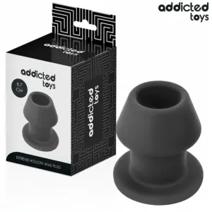 Addicted Toys Extreme Hollow Anal Plug de silicona tamaño M 8,7 cm
