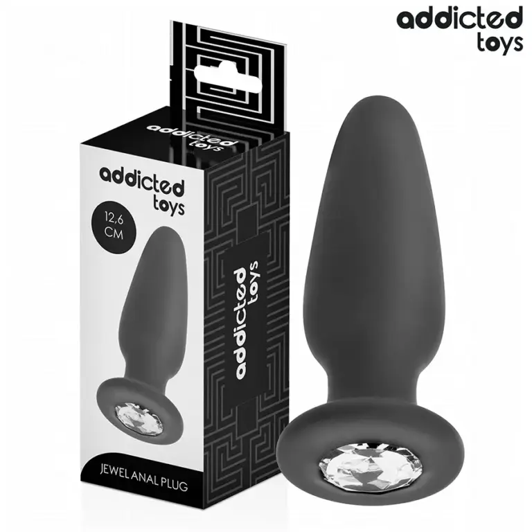 Addicted Toys Plug Anal con Joyel de Silicona Talla L 12,6 cm