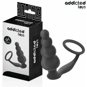 Addicted Toys Anal Plug con Anillo de Silicona Modelo 5 para Estimulación Profunda