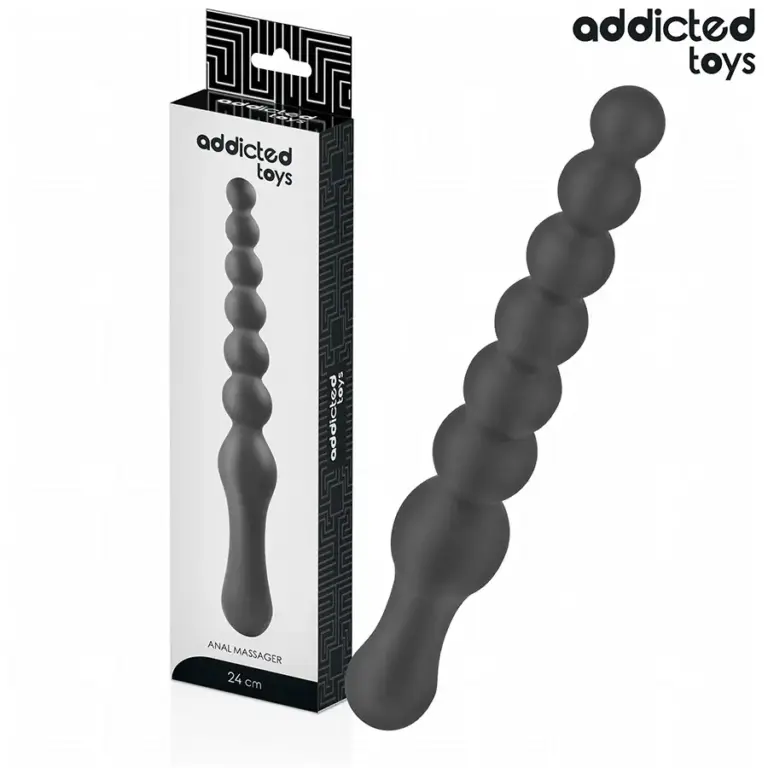 Addicted Toys Double Anal Massager de silicona, 24 cm de longitud