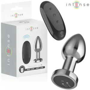 INTENSE - Plug anal vibrador de metal con 10 modos y mando M
