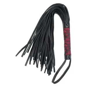 CALEXOTICS Scandal Black Whip: Flogger elegante para juego BDSM