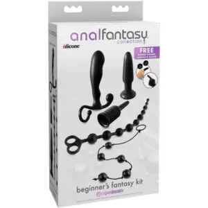 Anal Fantasy Elite Collection - Kit anal para principiantes negro