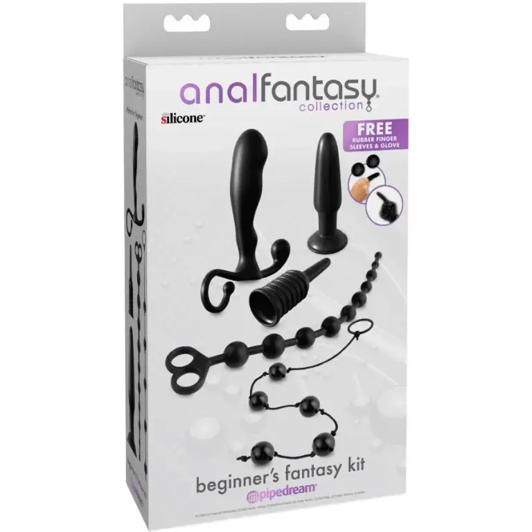 Anal Fantasy Elite Collection - Kit anal para principiantes negro