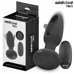Addicted Toys Plug Anal Vibrador con Lengua y Mando a Distancia