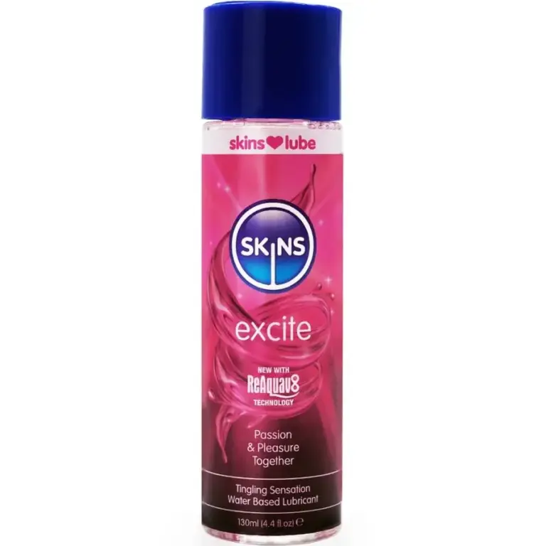 SKINS Excite Lubricante base agua 130 ml con efecto estimulante