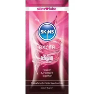 SKINS Excite Lubricante Base Agua 5 ml con Sensación Estimulante