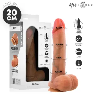 MR INTENSE - Gary M: dildo realista de silicona 20 cm con testículos