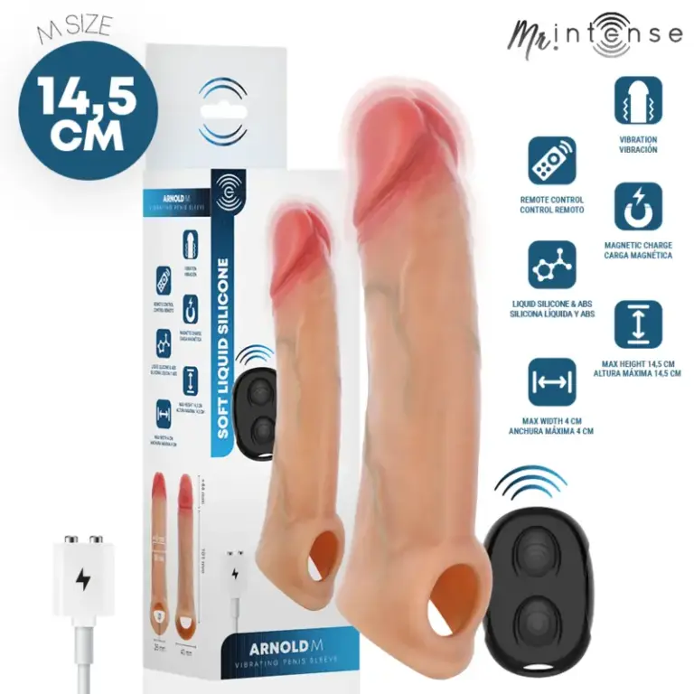 MR INTENSE - Arnold M Funda Vibradora para Pene con Control Remoto