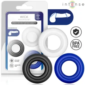 INTENSE Wick Set de 3 Anillos para el Pene en Varios Colores