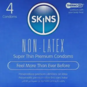SKINS - Preservativos sin látex, pack de 4 unidades ultra finos