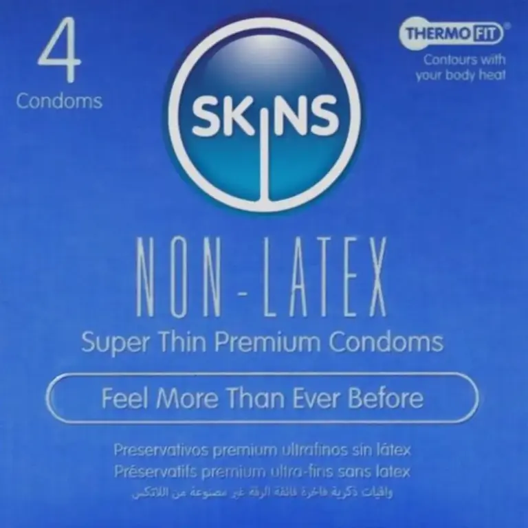 SKINS - Preservativos sin látex, pack de 4 unidades ultra finos