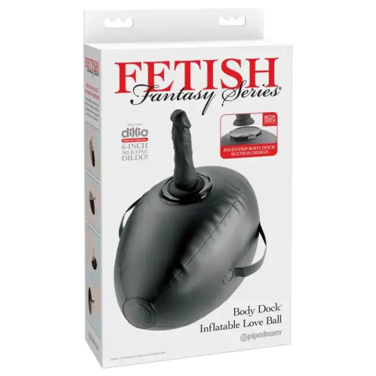 FETISH FANTASY SERIES Body Dock Inflable con Dildo Negro 41.9 cm