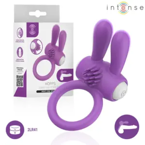 INTENSE Hopps: Anillo Vibrador con Estimulación Clitoriana en Morado