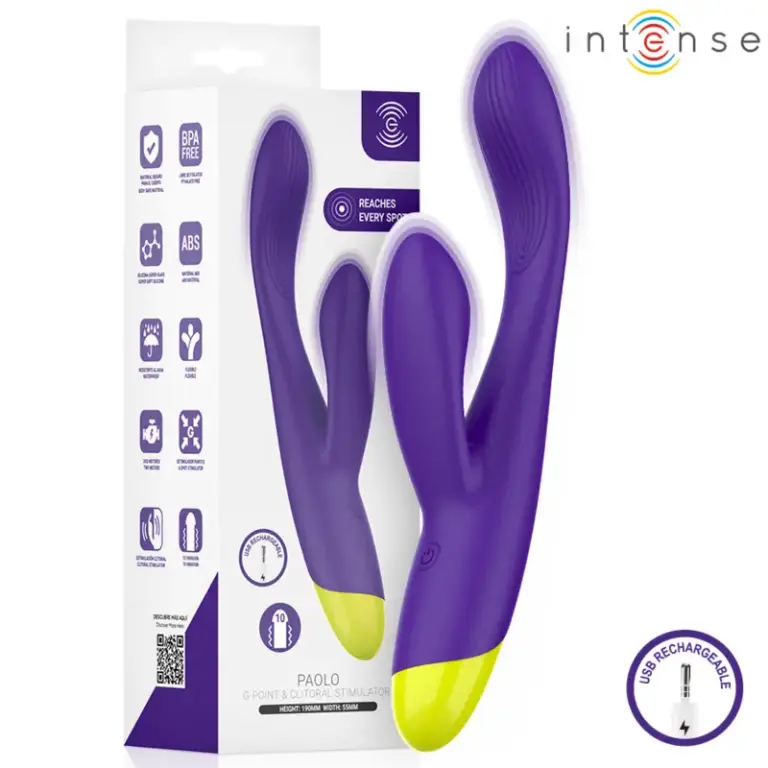 INTENSE - PAOLO: estimulador recargable para punto G y clítoris