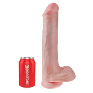 KING COCK - Dildo realista con testículos y ventosa 38 cm color carne