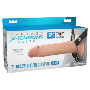 FANTASY X-TENSIONS ELITE - Strap-on de silicona hueco de 17.8 cm