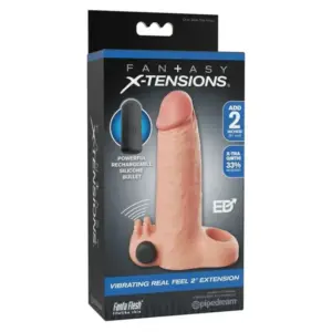 Fantasy X-Tensions Vibrating Real Feel 5 cm extensión pene beige